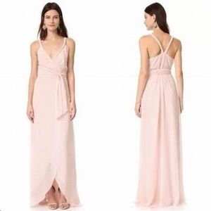 Ceremony by Joanna August nude neutral bridesmaids dress
